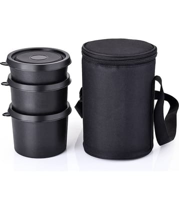 iview kitchenware Kids/College/Office Tiffin Stainless Steel Lunch Box 3 - Container ( Pack of 3 )