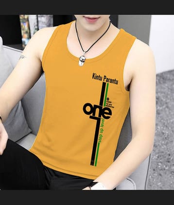 Kintu Parantu Pack of 1 Polyester Basic Vest For Men ( White )