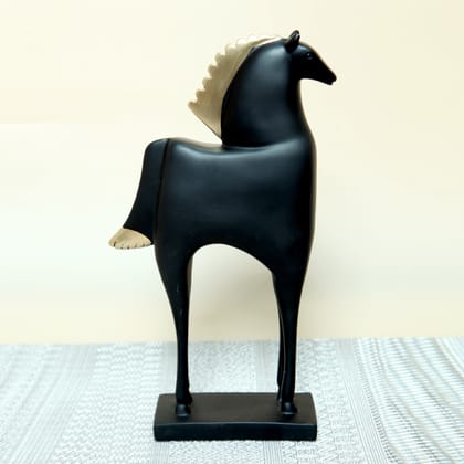 Charming Mini Horse Sculpture-Black
