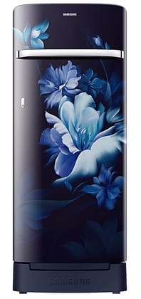 Samsung 215L 5 Star Inverter Direct-Cool Single Door Refrigerator (RR23C2H35UZ/HL,Midnight Blossom Blue) Base Stand Drawer 2023 Model