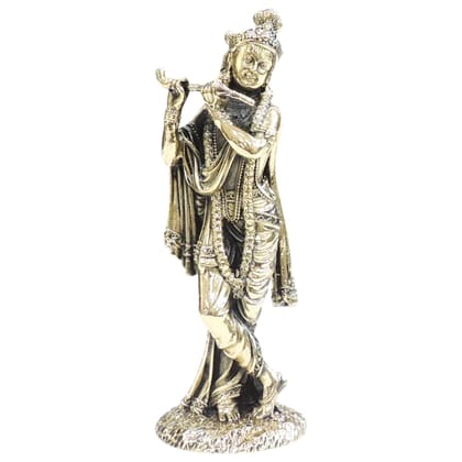 Brass Krishna Ji Idol Statue | Lord Krishna Decorative Showpiece, Height : 6 Inch (BSMAS1806 D)