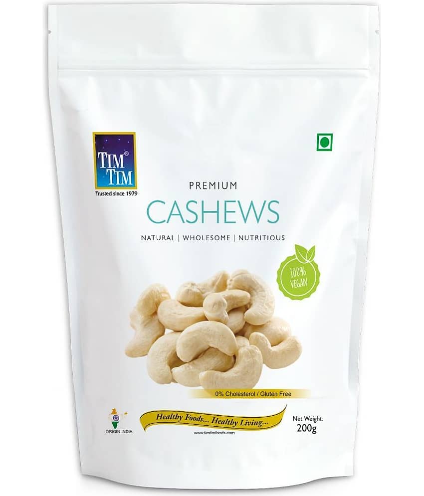 Tim Tim Natural Premium Whole Cashews Nuts, 200g