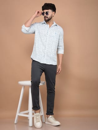 Green Printed Shirt-M / Green