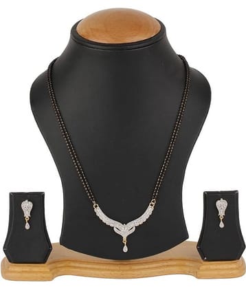 Youbella Silver Alloy Mangalsutra Set With Chain