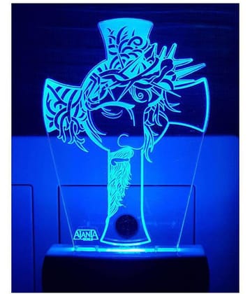 SUPER AJANTA JESUS 2091 Night Lamp Multi - Pack of 1