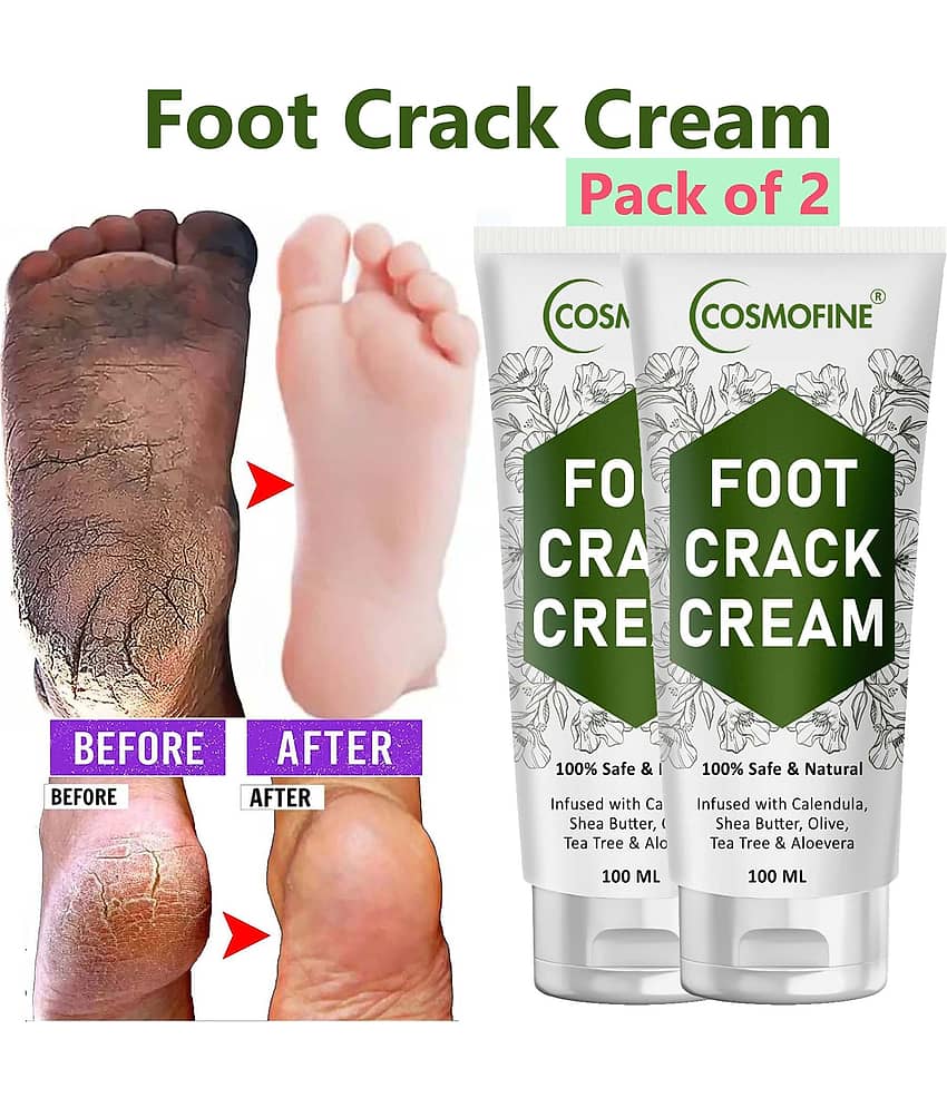 COSMOFINE Foot Crack Cream, Heel Crack Cream, Skin Repair Cream for All year (100 mL) Pack of 2