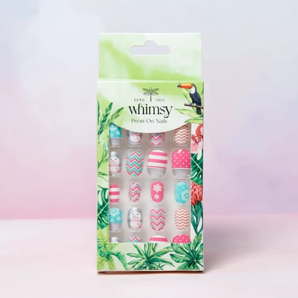 Whimsy Snowflake Press ON Nails