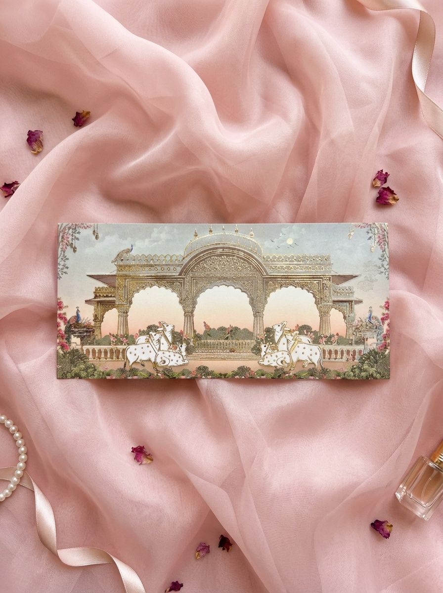 The Rajvana Pavilion Envelope – Elegant Modern Money Envelope for Stylish Gifting