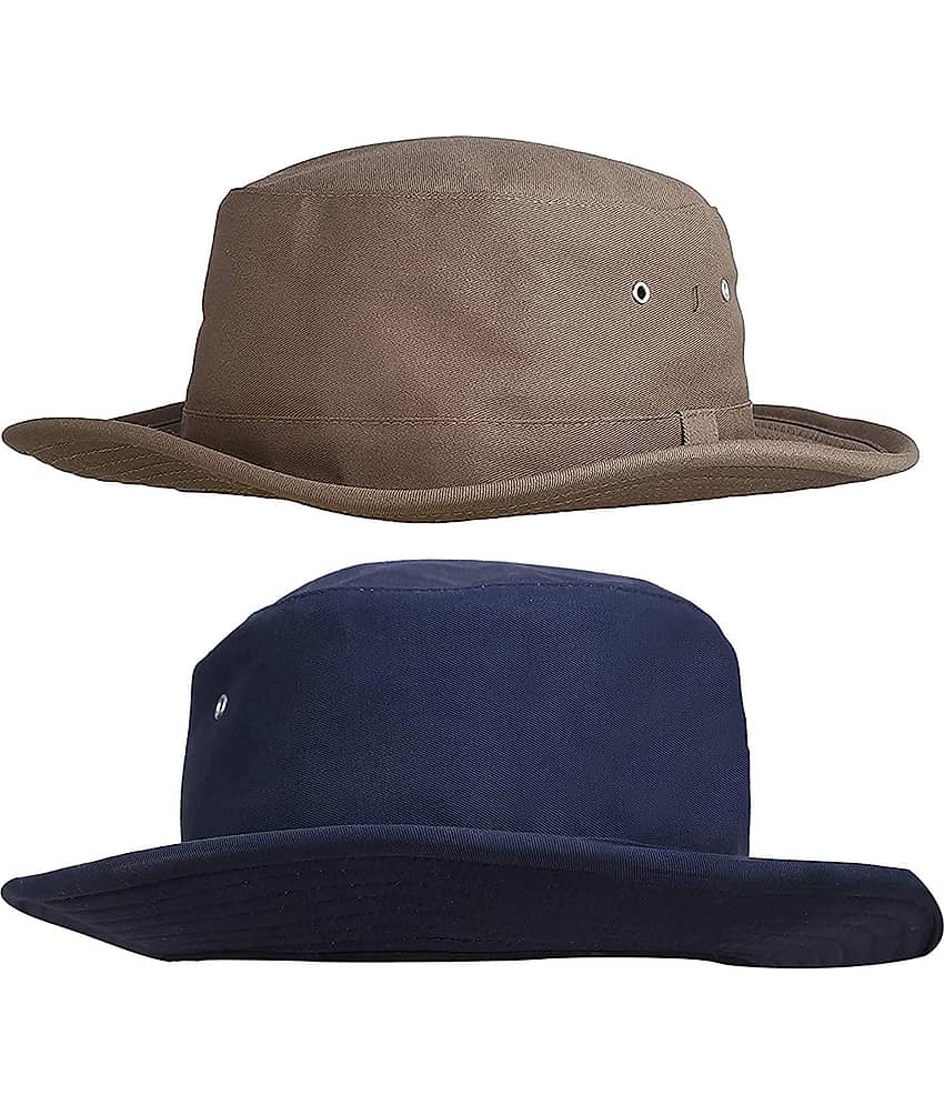 Zacharias Beige Plain Cotton Hats