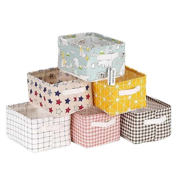 Canvas Storage Basket Durable, Stylish, Collapsible Organizer for Home, Office, Closet, Laundry, and Toy Storage