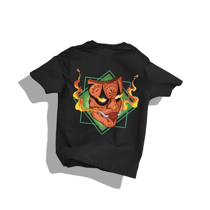 RASB Theyyam Spirit in Anime Style TSHIRT.-Black / S