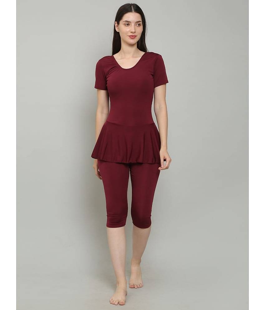 MEGASKA Purple One Piece Swimming Costume