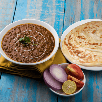 Dal makhani and paratha