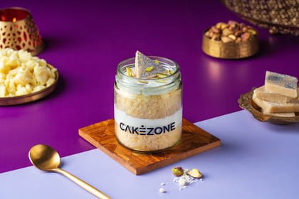 Kaju Katli Mawa Mini Jar Cake