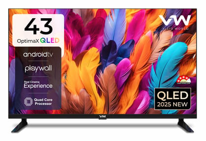 VW 109 cm (43 inches) OptimaX Series Full HD Smart QLED Android TV VW43AQ1 VW 109 cm (43 inches) OptimaX Series Full HD Smart QLED Android TV VW43AQ1 - Black / 43 inches