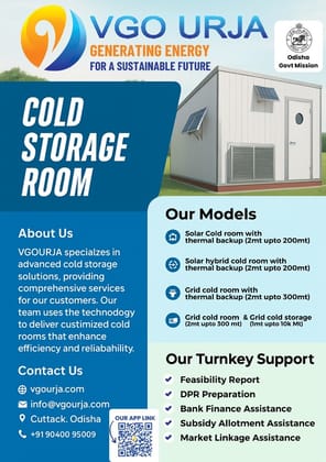 VGO URJA: Your Turnkey Provider for Customized Cold Storage Rooms
