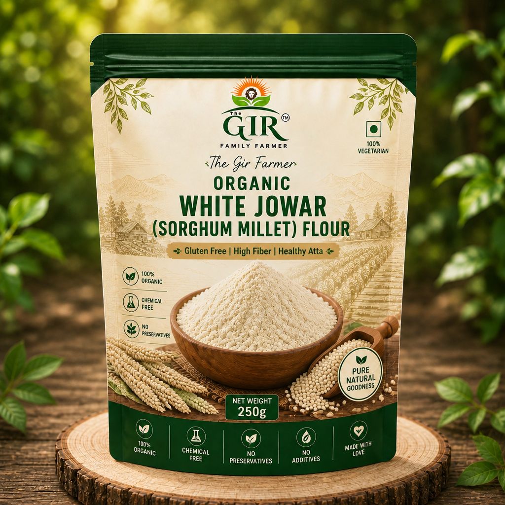 Organic White Jowar Flour - Gluten Free