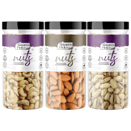Nature's Pick 3 In 1 Nuts Combo 750 Gms