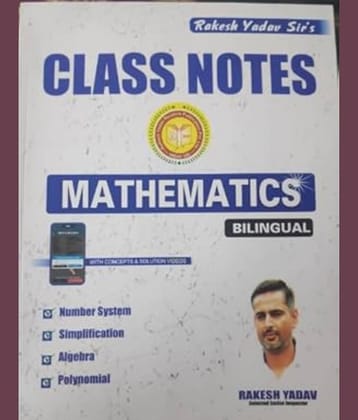 Rakesh yadav Sir Class Notes MATHEMATICS In BILINGUAL Medium 2024