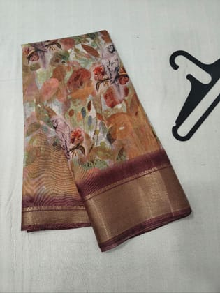 Dola Silk Saree with Zari Border