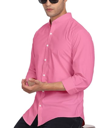 UNI VIBE Cotton Blend Slim Fit Solids Full Sleeves Men's Casual Shirt - Peach ( Pack of 1 )