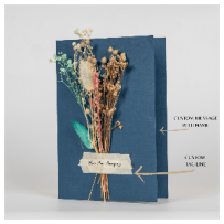 Handmade Pressed Floral Greeting Card  Botanical Thank You Card for Special Occasions