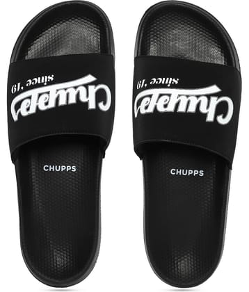 CHUPPS Black Men's Slide Flip Flop