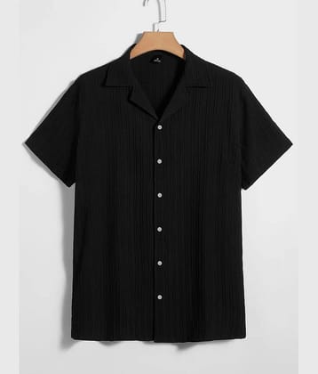 Bluedove Poly Cotton Regular Fit Striped Half Sleeves Men's Casual Shirt - White ( Pack of 1 )