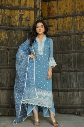 Celebration organza outfit-S / Blue