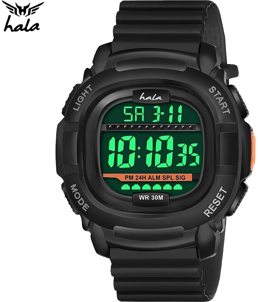 Hala - Black Silicon Digital Men's Watch