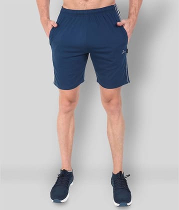 Zeffit - Blue Cotton Blend Men's Shorts ( Pack of 1 )