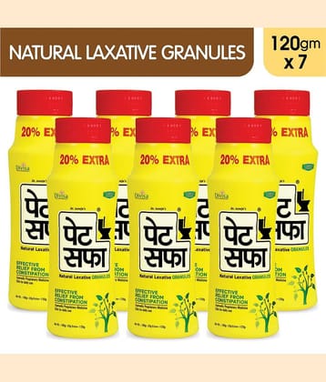Pet Saffa Natural Laxative Granules 120Gm, Pack of 7 (Helpful In Constipation, Gas, Acidity, Kabz), Ayurvedic Medicine
