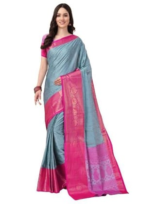 Cotton Silk Saree with Woven Zari Work - for Everyday Use