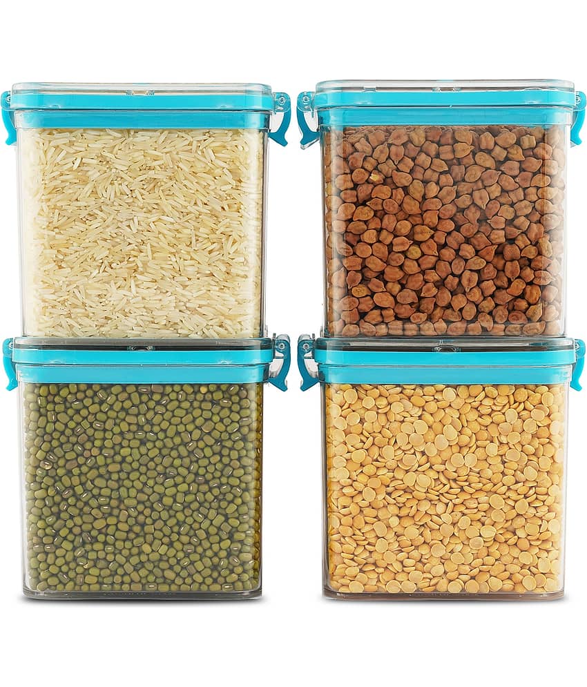 PearlPet - Blue Polyproplene Food Container ( Pack of 4 )