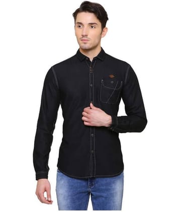 Kuons Avenue Denim Slim Fit Men's Casual Shirt - Black ( Pack of 1 )