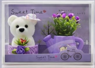 Sweet Time Teddy bloom gift set