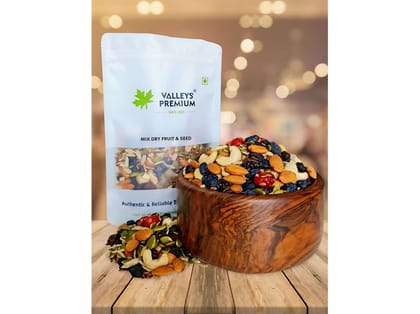Valleys Premium Healthy Trail Mixed Dry fruits Nuts And Seeds  - 400 Gram