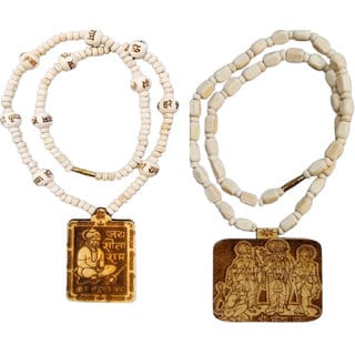 Abhimantrit-Bageshwardham Mala Hanuman Ji Tulsi Mala Beads Wood Necklace