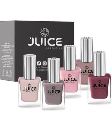 Juice - Nude Glossy Nail Polish ( Pack of 5 )