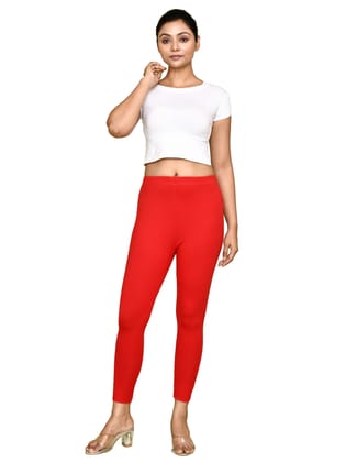 003AFR 4Cats Jumbo Size Royal Ankle Cut Leggings - Red
