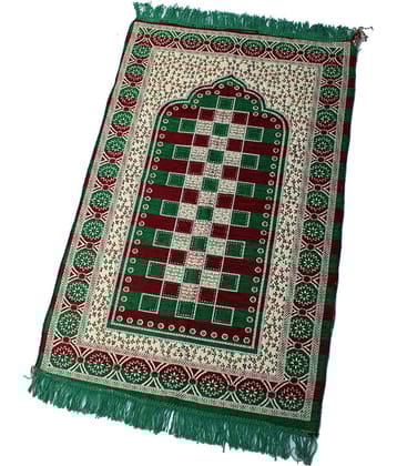 ADIRNY Green Single Cotton Prayer Mat ( 110 X 70 cm )