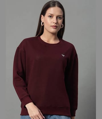 XYRIS Cotton Blend Women's Non Hooded Sweatshirt ( Black )
