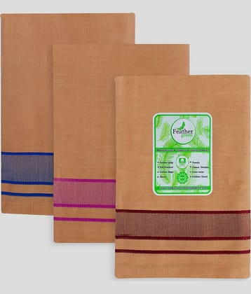 Feather Green - Multicolor Cotton Men's Lungi ( Pack of 3 )