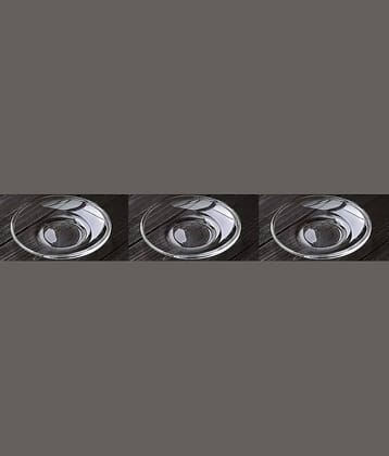AFAST 3 Pcs Glass Transparent Full Plate