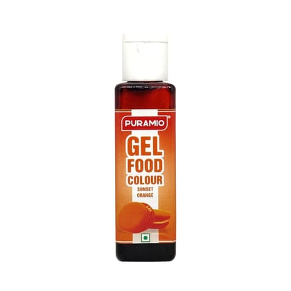 Puramio Gel Food Colour - Sunset Orange, 30 gm
