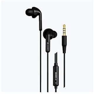 ZEBRONICS Zeb-Bro+2 Black 14mm Drivers Wired Earphone with MIC 1.2m Cable. in-Ear Design 3.5mm CONNECTER DEEP BASS Extra eartips Pair