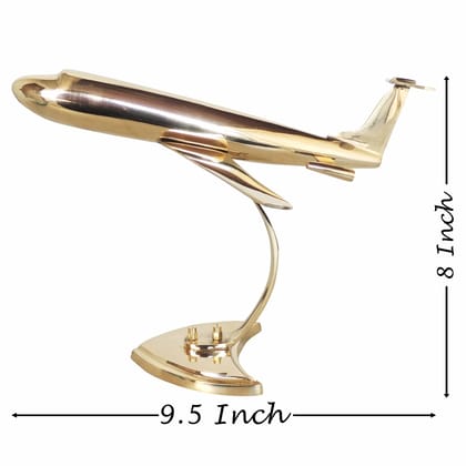 Brass Home Decorative Aeroplane J3, Jahaj (MRMAS230 D)