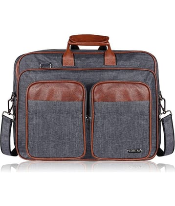 Lorem Grey Faux Leather Office Bag