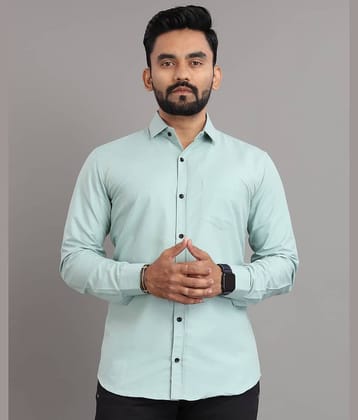 Nofilter Cotton Blend Regular Fit Full Sleeves Men's Formal Shirt - Green ( Pack of 1 )