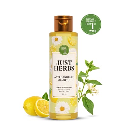 Anti Dandruff Shampoo | Lemon, Bhringraj & 12 Herbs Anti Dandruff Shampoo | Lemon, Bhringraj & 12 Herbs - 200 ml